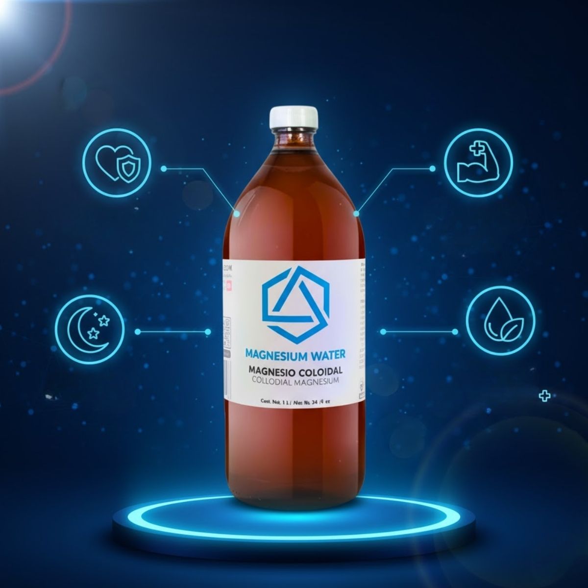 Magnesio Coloidal, 1 Litro, Horux