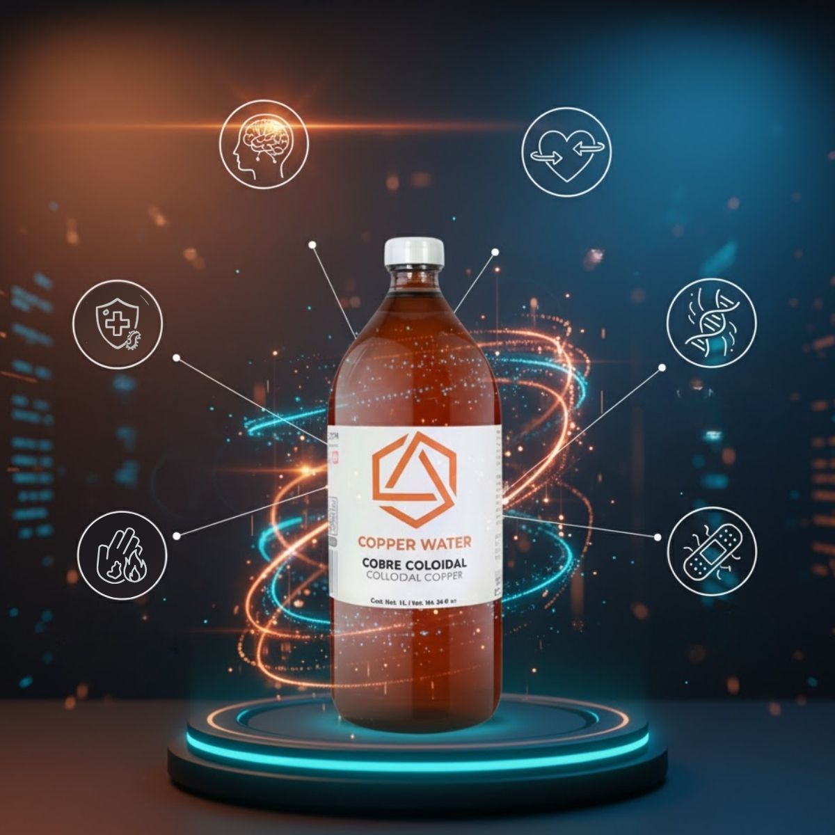 Cobre Coloidal, 1 Litro, Horux