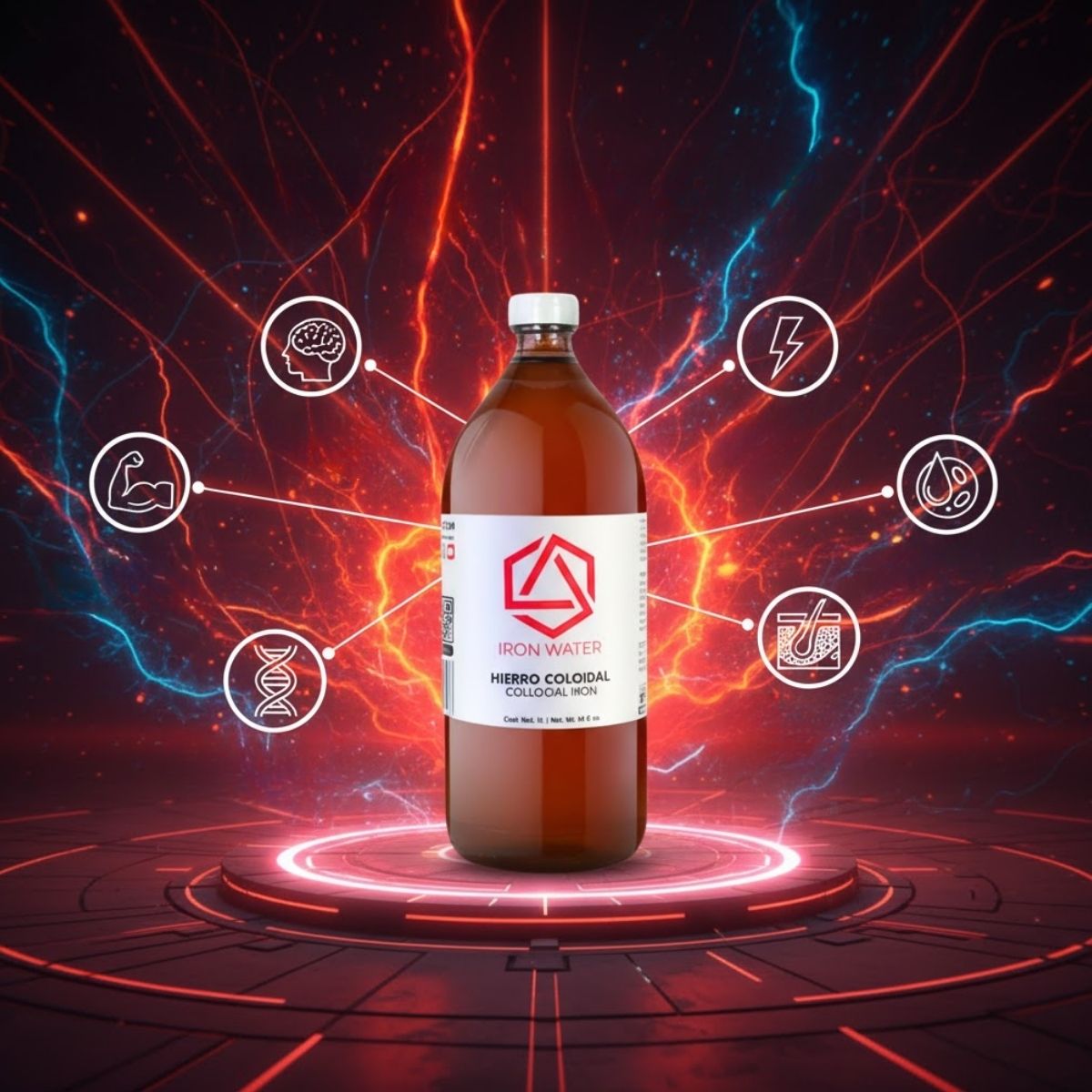 Hierro Coloidal, 1 Litro, Horux