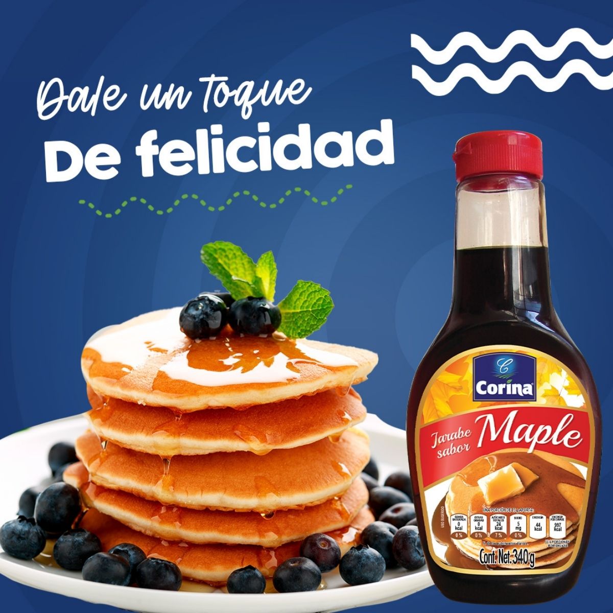 JARABE SABOR MAPLE CORINA 355 GRS.