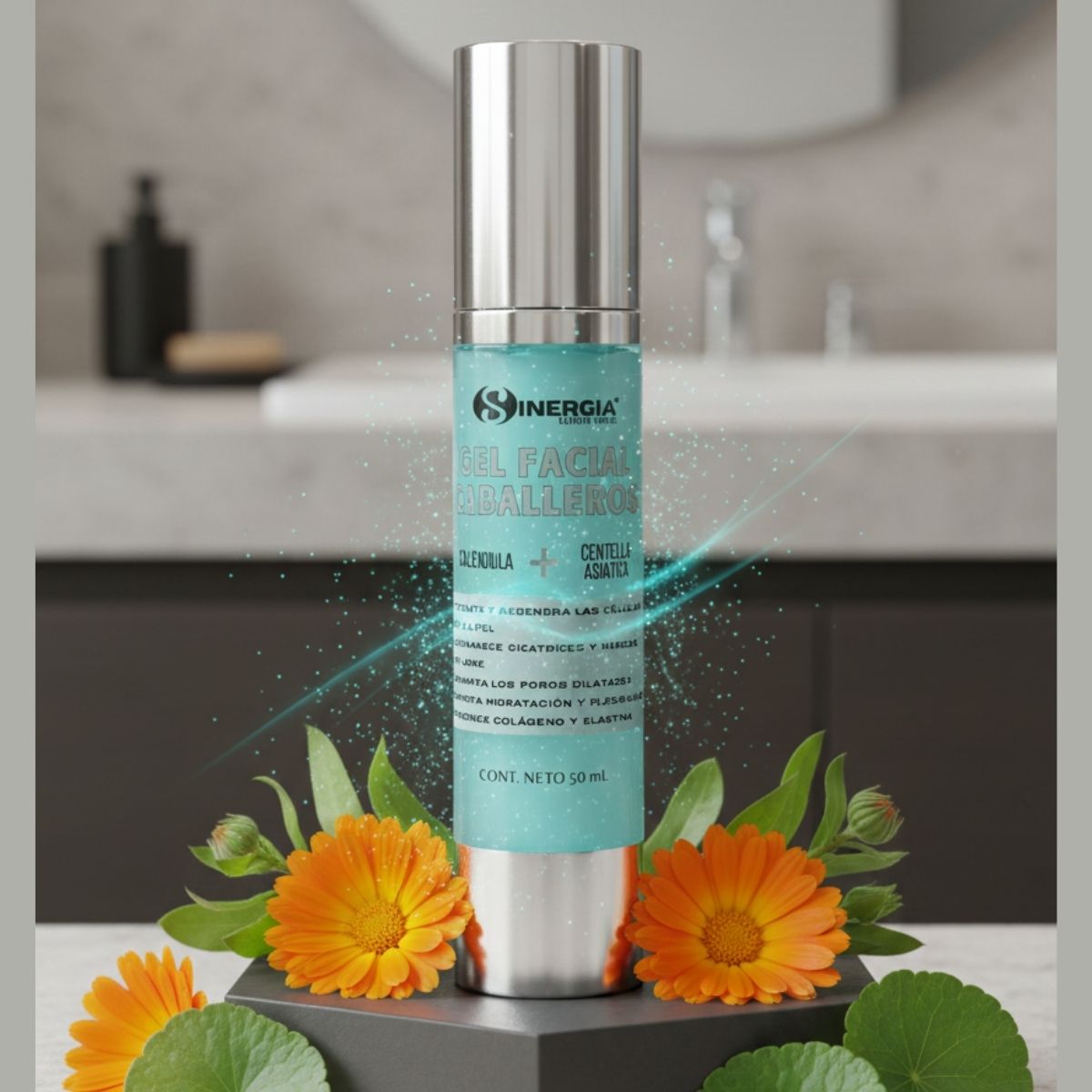 Gel facial caballero, caléndula + centella asiática