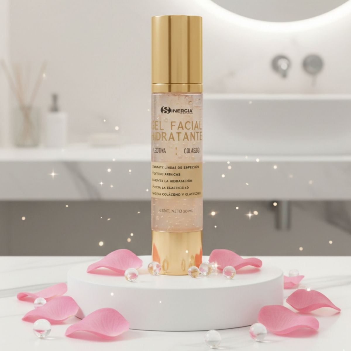 Gel facial hidratante, lecitina + colageno