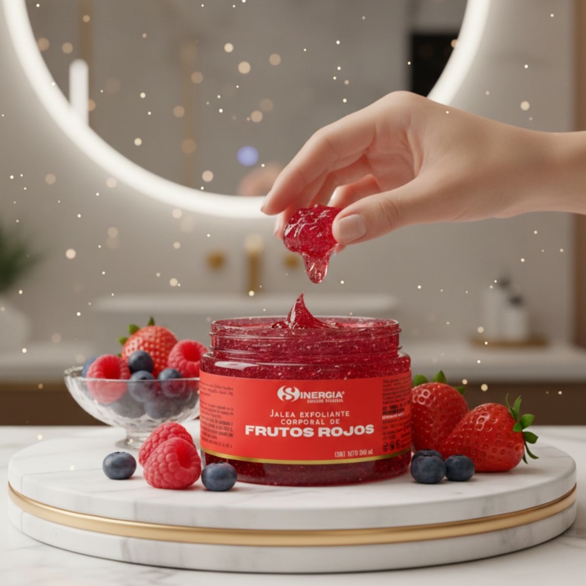 JALEA EXFOLIANTE CORPORAL DE FRUTOS ROJOS 300 ML, 