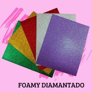 FOAMY DIAMANTADO, HOJA TAMAÑO CARTA, PAQUETE CON 10 PIEZAS