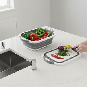 TABLA DE CORTAR MULTIFUNCIONAL 3 EN 1, COLOR: GRIS