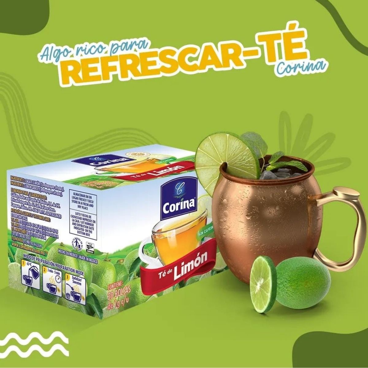 TE DE LIMÓN CONTIENE 20 BOLSAS.