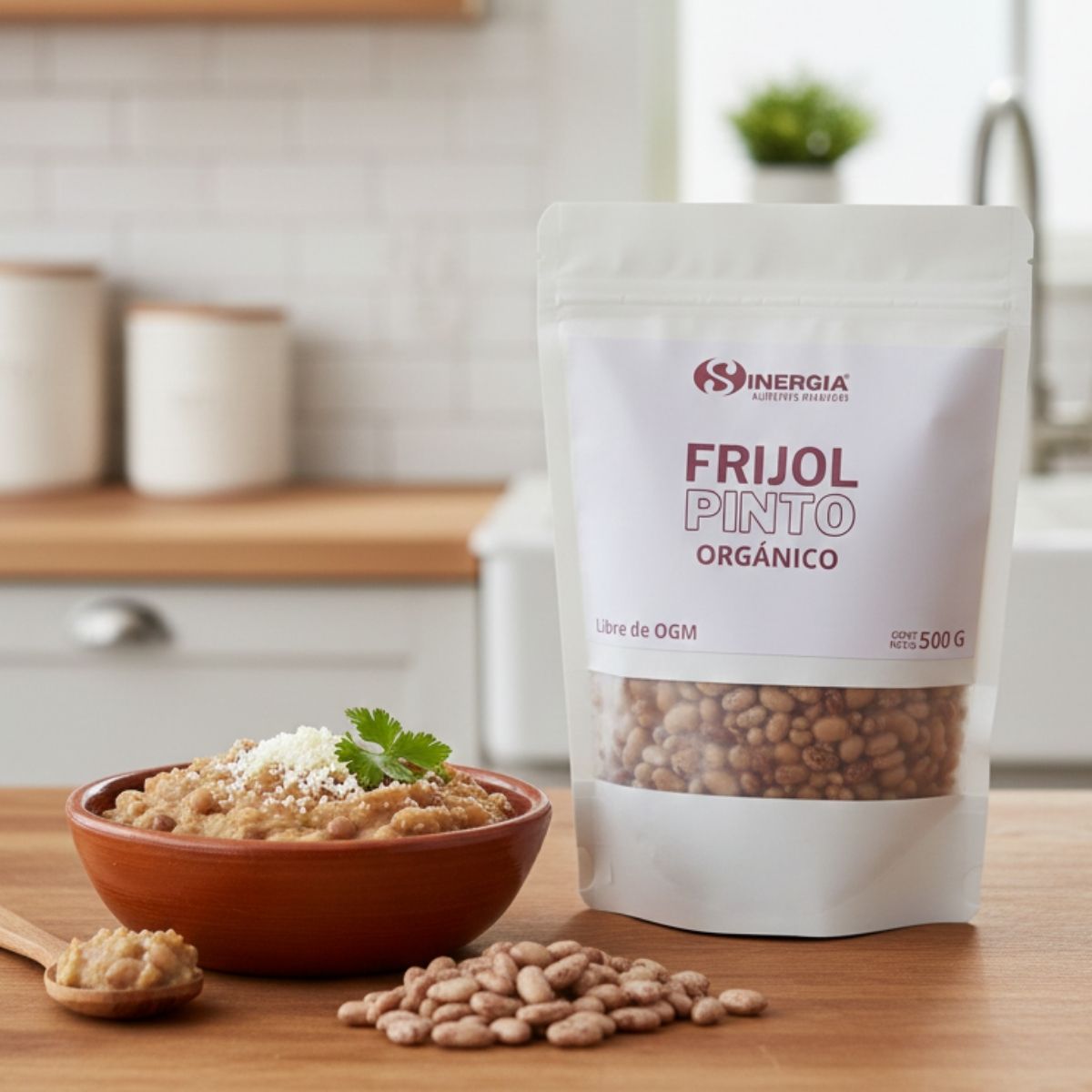 FRIJOL PINTO ORGÁNICO, 500 G