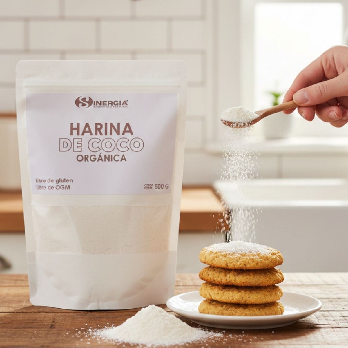 Harina de coco orgánica, 500 g